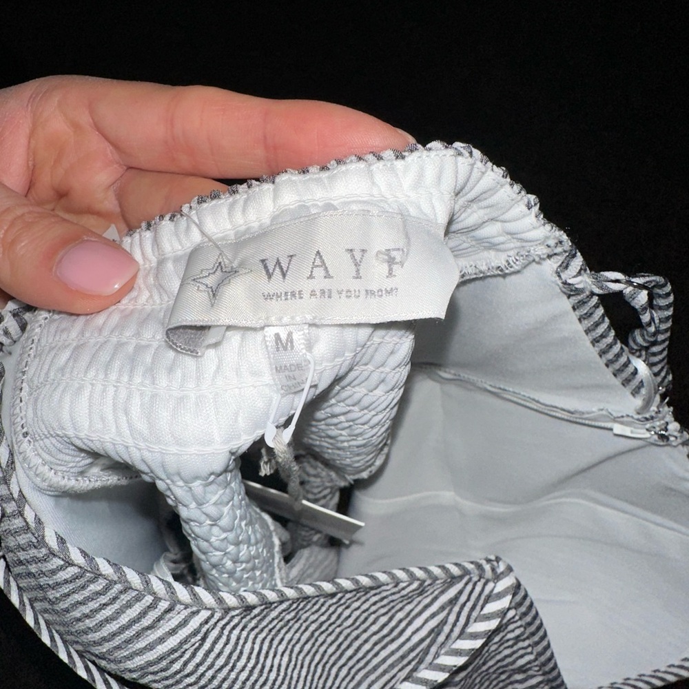 Wayf Striped Mini Dress with Pockets - Picture 3 of 4